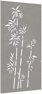 FMPGJLYH Corten Steel Wall Decoration, Bamboo Pattern Metal Garden Art, Weathered Rust Finish Outdoor Privacy Screen for Patio Backyard, 41.3 x 21.7 Inch Rectangular Panel - Image 3