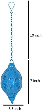 Lal Haveli Moroccan Candle Lantern Holder Hanging Tealight Decorative Set of 3 Pcs - Image 3