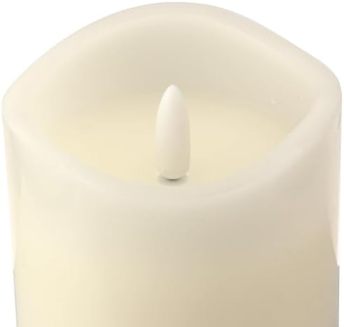Stonebriar LED Pillar Candles — Remote & Timer, Real Wax Flameless Candles for Home Décor, Weddings & Events, Pack of 6, Ivory, 3" x 6" - Image 3