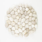 Natural White River Pebbles - LOOIOOJ 20 Lbs Polished Decorative Rocks, 0.5-1 inch, for Aquariums, Gardens, and Indoor Plant Drainage (White, Weight: 20 LB) by LOOIOOJ