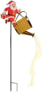Santa Claus Solar Watering Can Lights Decorative Christmas Pathway Lights by Unknown