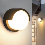 Aiwewin Round Outdoor Sconce Lights, Low Profile Outdoor Porch Lighting, Modern Light Fixtures, 12W 3200K for Patio, Deck(6.7 Inch) by HOME