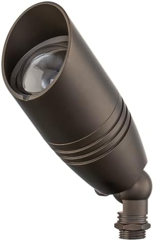Amped Landscape Lighting 12V Accent Spot Light with MR16 Socket and Long Cowl in Bronze Powder Coated Aluminum by EastGroveHome