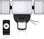 Olafus 65W Smart LED Flood Light Outdoor with Motion Sensor, 6500LM, 2700K-6500K WiFi Security Light Works with Alexa/Google, Motion Detector Lights with App Control, IP65 Floodlight Outside (Black) by Olafus