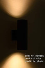 mirrea 12" Modern Outdoor Porch Light in 2 Lights, Matte Black, 1 Pack - Image 4