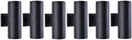 mirrea Modern Outdoor Porch Light Patio Light in 2 Lights with Matte Black Aluminum Cylinder and Tempered Glass Cover Waterproof Wall Sconce 6 Pack by mirrea