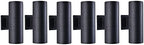 mirrea Modern Outdoor Porch Light Patio Light in 2 Lights with Matte Black Aluminum Cylinder and Tempered Glass Cover Waterproof Wall Sconce 6 Pack by mirrea