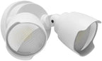 LED Flood Light Outdoor, Exterior Security Lights, 3000K/5000K Light, IP65 Waterproof, Dual-Head Wall/Eave Mount Flood Light Energy Saving for Garage, Patio, Yard (White-Modern, 1 Pack) by CELAVY