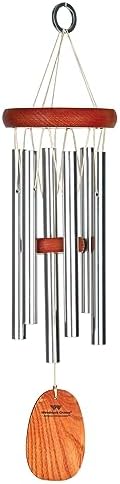 Woodstock Chimes Amazing Grace Wind Chime for Outside 16" Small Silver, Outdoor Decor for Patio, Porch, Garden, Memorial Gift for Loved Ones AGSS by WoodstockChimes