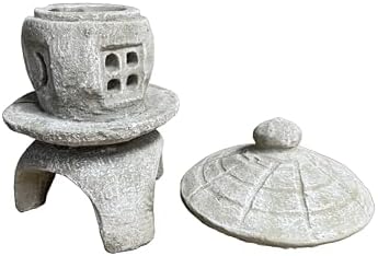 Solid Rock Stoneworks Small Round Concrete Pagoda Statue for Garden, Japanese/Chinese/Asian Style- Marble Tone Color - Image 3