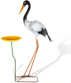 39" Large Heron Garden Statue,Crane Outdoor Statues with Leaf Tray by ViteenLight