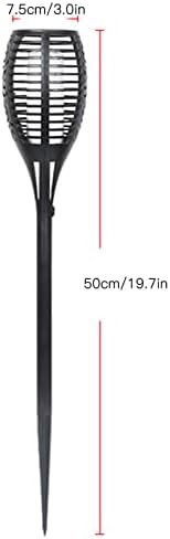 4PCS Solar Torch Lights Outdoor, 19.7 inch 12 LED IP65 Waterproof Garden Pathway Light with Vivid Dancing Flickering Flames, with Auto On/Off Dusk to Dawn, Landscape Decoration Lights - Image 5