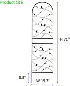 Garden Trellis for Climbing Plants Outdoor, 2-Pack 71" Metal Rustproof - Image 3