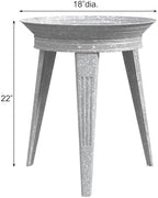 Panacea Galvanized Metal Outdoor Bird Bath, 2 Inch Bird Bath Bowl and 3 Legged Bird Bath Stand for Patio and Deck, Vintage Backyard Accessories, Gray - Image 3