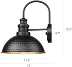 Outdoor Farmhouse Barn Lights, Weather Resistant Outdoor Wall Sconce, Exterior Wall Lights, Front Door Mounted Lighting Fixture,Outside Lighting for Porch,Garage,Patio, Fit E26 Socket (Black, 1 Pack) - Image 3