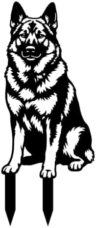 Dog Metal Garden Stake - Weatherproof Dog Silhouette Yard Art, Decorative Outdoor Sign for Lawn & Patio, Heartfelt Gift for Rough Collie Lovers(Sit,14") by Unknown