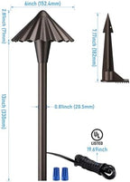 LEONLITE 6-Pack 3CCT Low Voltage LED Pathway Lights, Ruffles Head - Image 6