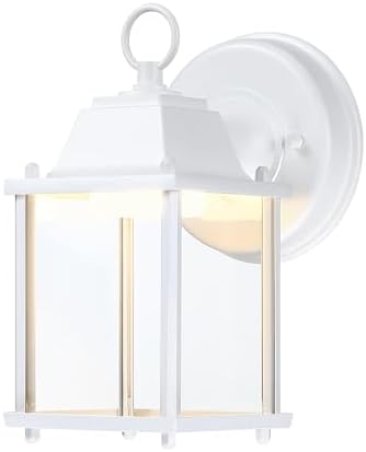 LIT-PaTH Outdoor Wall Light Fixture, Aluminum, LED 3000K, White, 1 Pack by LIT-PaTH