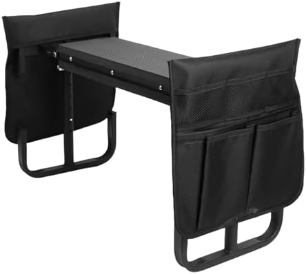 Chrees Garden Kneeler Seat with Tool Pouches, Height Adjustable Foldable - Image 4