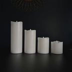Stonebriar LED Pillar Candles — Remote & Timer, Real Wax Flameless Candles for Home Décor, Weddings & Events, Pack of 6, White, 3" x 8" - Image 6