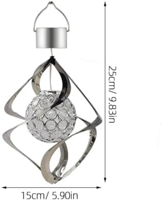 2 Pcs Solar Wind Chimes Color Changing Hanging Light - Image 2