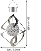 2 Pcs Solar Wind Chimes Color Changing Hanging Light - Image 2