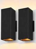 LEONLITE 2-Pack 12" Outdoor Rectangular Wall Light, Up and Down, E26 Base by LEONLITE