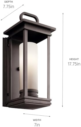 Kichler South Hope Outdoor Wall Sconce Light, Rubbed Bronze - Image 5