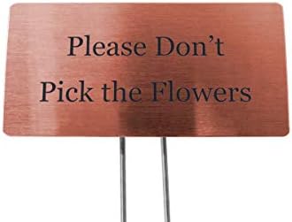 Outdoor Metal Garden Sign, Label, or Memorial. 4 x 2" or 6 x 4" sign with rounded corners and a 10" stake. Materials Include: Stainless Steel, Brass, Copper, Bronze and Titanium. (Copper, 4 x 2") - Image 3