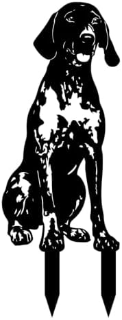 Dog Metal Garden Stake - Weatherproof Dog Silhouette Yard Art, Decorative Outdoor Sign for Lawn & Patio, Heartfelt Gift for Shorthaired Pointer Lovers(Squat,14") by Unknown