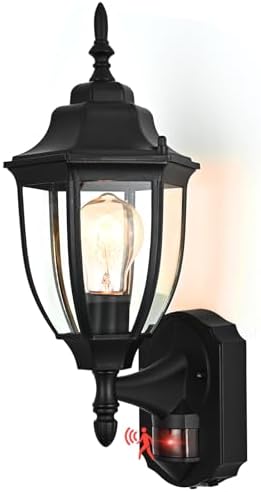 Porch Lights Outdoor Motion Sensor Wall Sconce Anti-Rust Aluminum, Exterior Outdoor Wall Lights Dusk to Dawn Porch Light Fixture Wall Mount for House Outside Patio by odorpower
