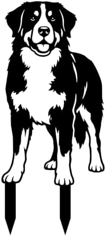 Dog Metal Garden Stake - Weatherproof Dog Silhouette Yard Art, Decorative Outdoor Sign for Lawn & Patio, Heartfelt Gift for Swiss Mountain Dog Lovers(Stand,14") by Unknown