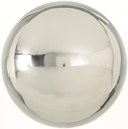 WHW Whole House Worlds Large Crosby Street Stainless Steel Gazing Ball for Homes and Gardens, 10.75 Inches Diameter, Mirror Globe by WHWWholeHouseWorlds