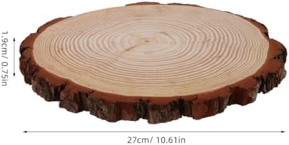 Garden Wooden Stepping Stones Outdoor 10.62X10.62X0.74In Wood Step for Backyard Decor Pathway Landscaping Decorative Garden Ornaments - Image 2