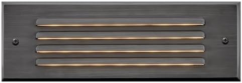 Hinkley Hardy Island 12V Louvered Brick Flush Step Light, Satin Black by Hinkley