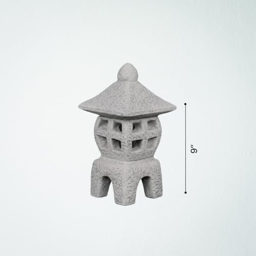 OLOMA Stone Oki Gata Japanese Lantern Garden Statue Asian Concrete Pagoda Handcrafted Ornament Asian Landscape Decor Zen Patio Lawn Yard Shrine Accent - Image 7