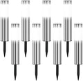 8 Pack Solar Pathway Lights Outdoor, Solar Walkway Lights with Polished Stainless Steel Layer, IP45 Waterproof Outdoor Solar Lights for Garden Yard Landscape Driveway Patio Deco by Heinstian