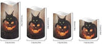 Jack O Lantern Black Cat Battery Operated Candles with Flickering Flame Timer Flameless Fake Pillar Candles Color Changing Led Electric Candles Tea Light for Halloween Party Home Decor - Image 2