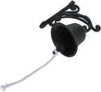 SUPVOX Rustic Green Hanging Bell 110x80x130mm Cast Iron Wall Doorbell Manually Shaking Decorative Pendant for Home Yard School Church Outdoor Indoor Use by SUPVOX