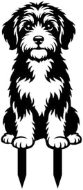 Dog Metal Garden Stake - Weatherproof Dog Silhouette Yard Art, Decorative Outdoor Sign for Lawn & Patio, Heartfelt Gift for Soft Bernedoodle Lovers(Sit,10") by VORISCAPE