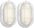 GRUENLICH LED Bulkhead Light, 8.5" Oval Aluminum, 3000K, White, 2 Pack by GRUENLICH