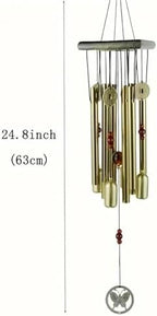 Decorative Pendant Large Copper Bell Wind Chimes Rust-Resistant Aluminum Alloy Tubes for Garden for Home - Image 2