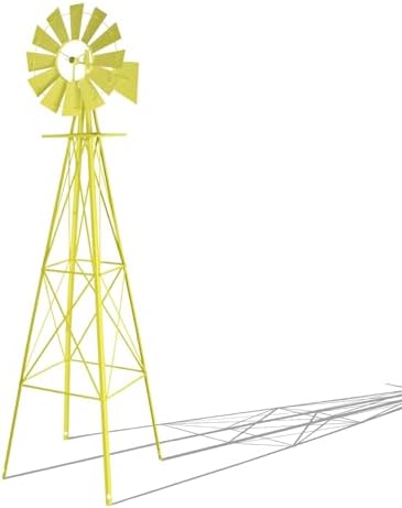 Outvita 8FT Metal Weather Vane, Ornamental Windmill for Outdoor Yard by Outvita