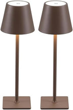 KDG 2 Pack Cordless Brown Table Lamps, Rechargeable Portable LED Desk Lamps by KDG