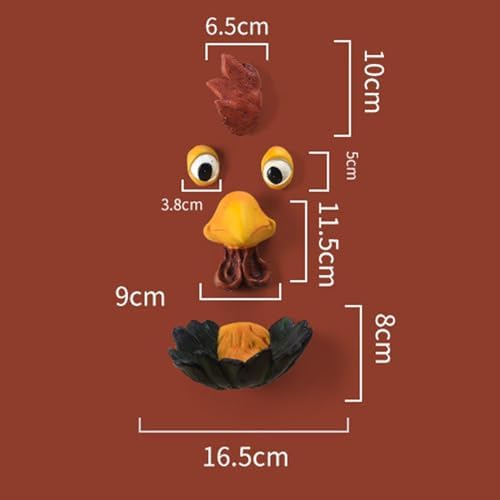 Tree Face Bird Feeder Decor Garden Decoration,Tree Hugger Yard Art Garden Decoration,Creative Multifunctional Cute Statue Yard Art Tree Hugger Sculpture for Outdoor - Pig(Chicken) - Image 4