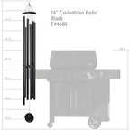 Corinthian Bells by Wind River - 74 inch Black Wind Chime for Patio, Backyard, Garden, and Outdoor Decor (Aluminum Chime) Made in The USA - Image 3