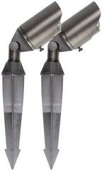 Proline RAL-8105 2-Pack Brass Low Voltage Landscape Spotlight – 12V Adjustable LED Uplight, Solid Brass Bronze Housing for Outdoor Accent, Trees & Garden Lighting, Includes Stake by Pathscapes