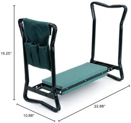 LiteXim Foldable Kneeler Garden Seat Portable Stool with EVA Kneeling Pad and Bonus Tool Pouch - Image 3