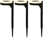 Alpine Corporation 15" Tall Outdoor Solar Pathway Light with 13 Warm White SMD 3.5LM LED for Patio, Lawn, Yard, and Garden, Black - Set of 3 by Unknown