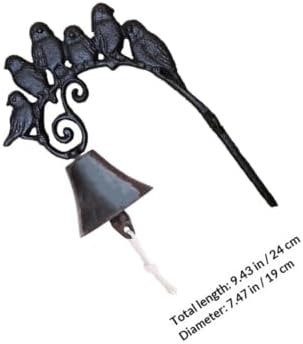 Xmas Wall Mounted Cast Iron Bell Iron Dinner Bell Vintage Antique Decor - Image 2